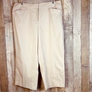 Tail Essentials Classic Fit Slightly Taper Wide Leg Size 18 Tan Capris w…